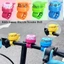 Chuông xe đạp CQCJ, 3,5 * 2,6cm 7 kiểu còi vui nhộn cho trẻ em, Chuông bé gái nhiều màu chất lượng cao cho phụ kiện tay lái xe đạp