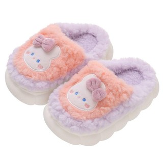 ALMA1 Dép Lông Trẻ Em, Dép Cotton Trẻ Em Hoạt Hình Bé Gái Bé Trai, Dép Trong Nhà Sang Trọng Thỏ / Gấu