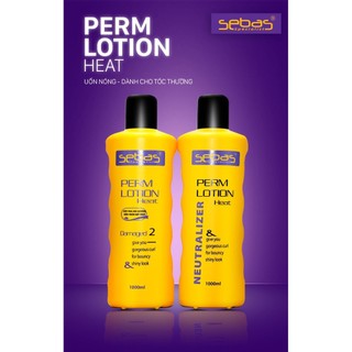 Kem uốn nóng SEBAS Perm Lotion Heat with Collagen (DÀNH CHO TÓC THƯỜNG VÀ TÓC YẾU) 1000mlx2 [ TN ]