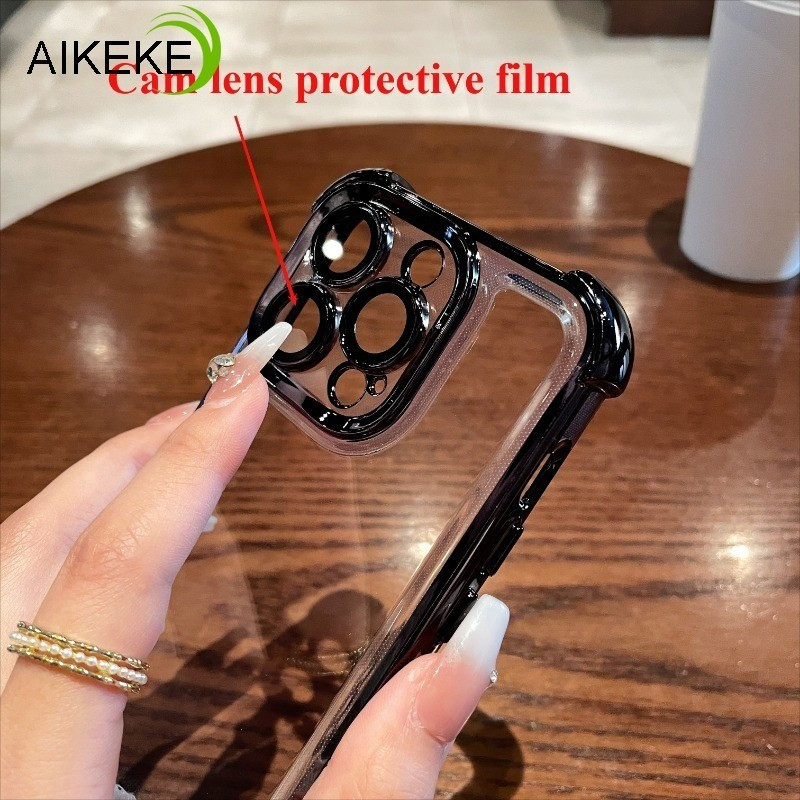 Vỏ Cam Bảo Vệ Phim Ống Kính Cho Xiaomi 17 Pro Max 15T Pro Xiaomi15T Xiaomi15TPro Vỏ Điện Thoại Mềm Trong Suốt Chống Sốc Kinh Doanh Có Túi Khí