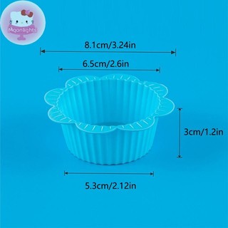 Moonlights Khuôn Bánh Silicon Tròn Khuôn Nướng Bánh Silicon Khuôn Cốc, Cupcake Pudding Khuôn Chịu Nhiệt Độ Cao Và Mềm Mại EN