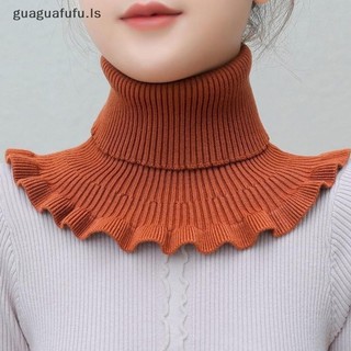Guaguafufu Giữ ấm và lạnh ngoài trời Phụ nữ Cổ áo giả dệt kim ấm áp Làm dày cổ rùa Khăn quàng cổ giả Khăn quàng cổ có thể tháo rời ls