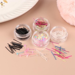 [Gou] 60 Cái / 200 Cái Bông tai đinh tán bằng nhựa chống dị ứng đầy màu sắc Bộ que tai chống tắc VN