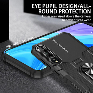 Dành Cho Huawei Y9s Ốp điện thoại PC Cứng Lưng Mềm TPU Edge Bảo Vệ Camera Nhẫn Giá Đỡ Chân Đế Chống Sốc Mỏng Vỏ
