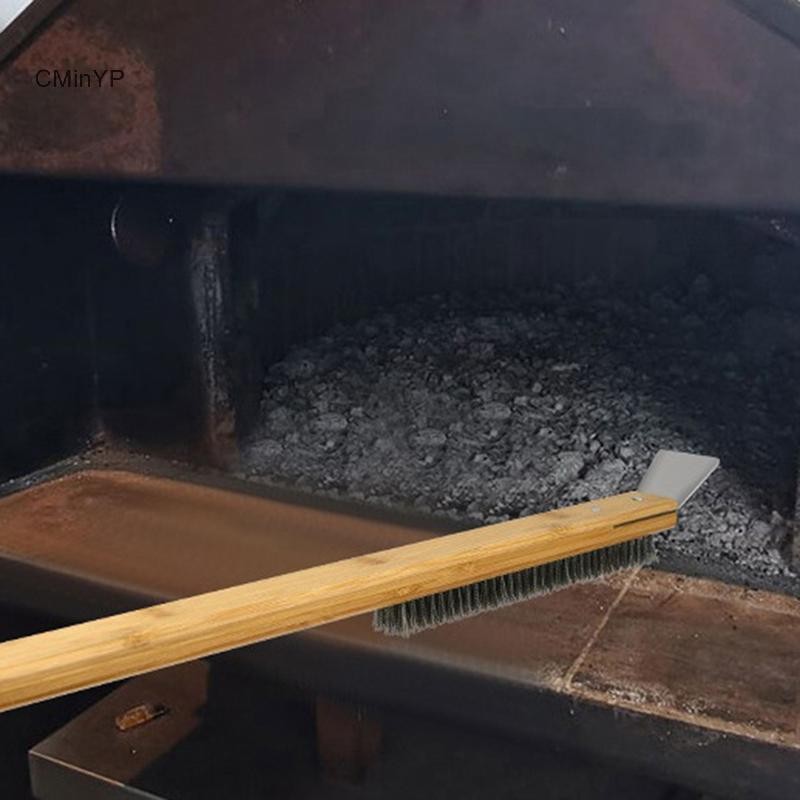 Bàn chải lò nướng bánh Pizza CyinYP Dây thép Bàn chải làm sạch đá Pizza có dụng cụ cạo lò nướng làm sạch vinh quang