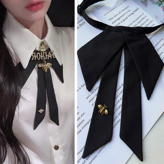 Vintage Kim Cương Giả Ong Dây Buộc Pre-Tied Nơ Cổ Hoa Phụ Kiện Cho Nữ