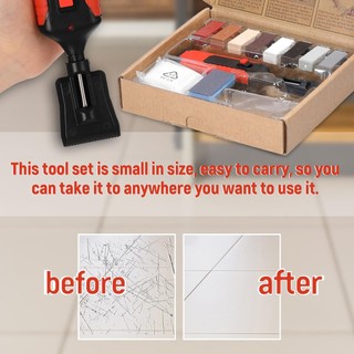 Bộ công cụ sửa chữa gạch men Bộ công cụ sửa chữa DIY đa chức năng Dụng cụ gia đình Tiết kiệm nhân công tiện lợi Tiết kiệm thời gian Sửa chữa vết xước Crack Fill Tile Surface Repair To