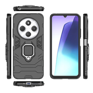 Ốp lưng cứng silicon Redmi 14C 14R 2411DRN47C 2409BRN2CA POCO C75, tích hợp nhẫn, vỏ điện thoại chống rơi và chống sốc