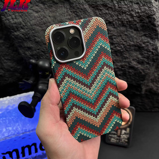 [Jlk] Dành cho Iphone 16 ProMax 15 14 13 12 Pro Max Vỏ từ tính Vỏ cứng kết cấu bện bằng sợi Carbon cao cấp