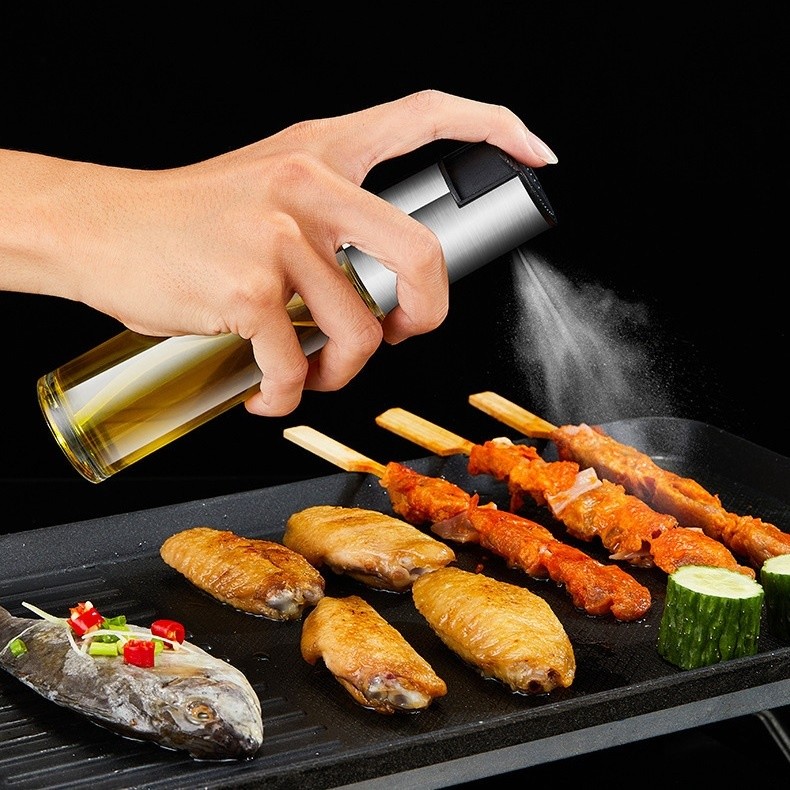 Chai Xịt Dầu Ăn Tiện Dụng Cho Nồi Chiên Không Dầu - Bình Xịt Dầu Ăn, Dầu Ô Liu- Bình Xịt Dầu Cầm Tay Để Nấu BBQ, Nướng.