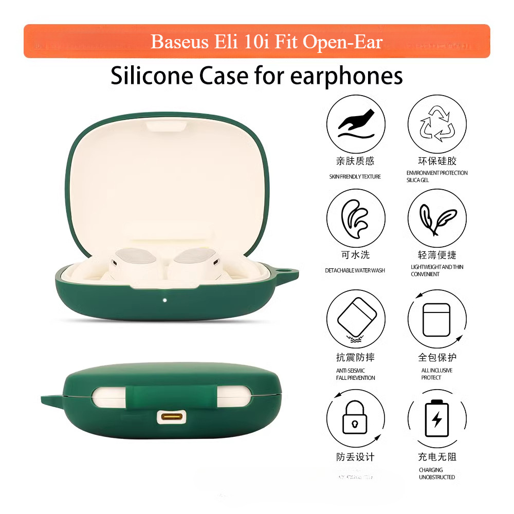 Cho Baseus Eli 10i Fit Open-Ear, ốp silicon mềm bảo vệ tai nghe