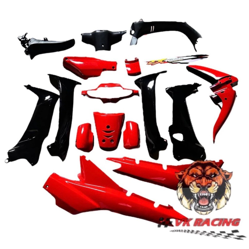 Dàn áo wave zx màu đỏ đen - tặng tem | Shopee Việt Nam