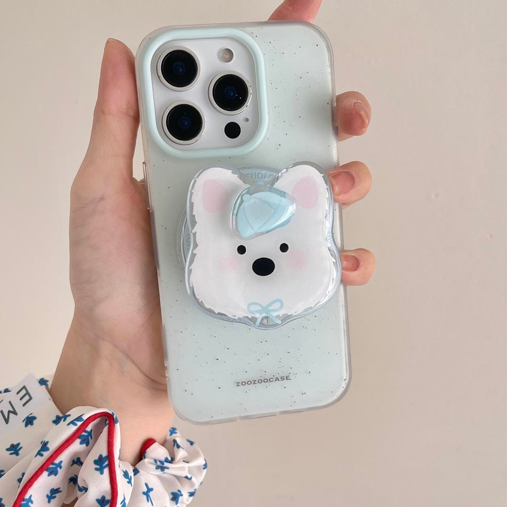Ốp Lưng Cứng Tương Thích Với iPhone 12 12Pro 12ProMax 13 13Pro 13ProMax 14 14Pro 14ProMax 15 15Pro 15ProMax 16 16Pro 16ProMax Màu Xanh Bắn Mực Họa Tiết Chó Vỏ Nam Châm