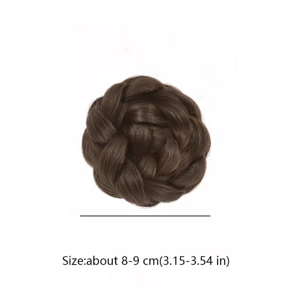GETVOW Bun Head Tóc Giả Tổng Hợp Nâu Đen, Kẹp Móng Vuốt - Phong Cách Thanh Lịch Và Tự Nhiên