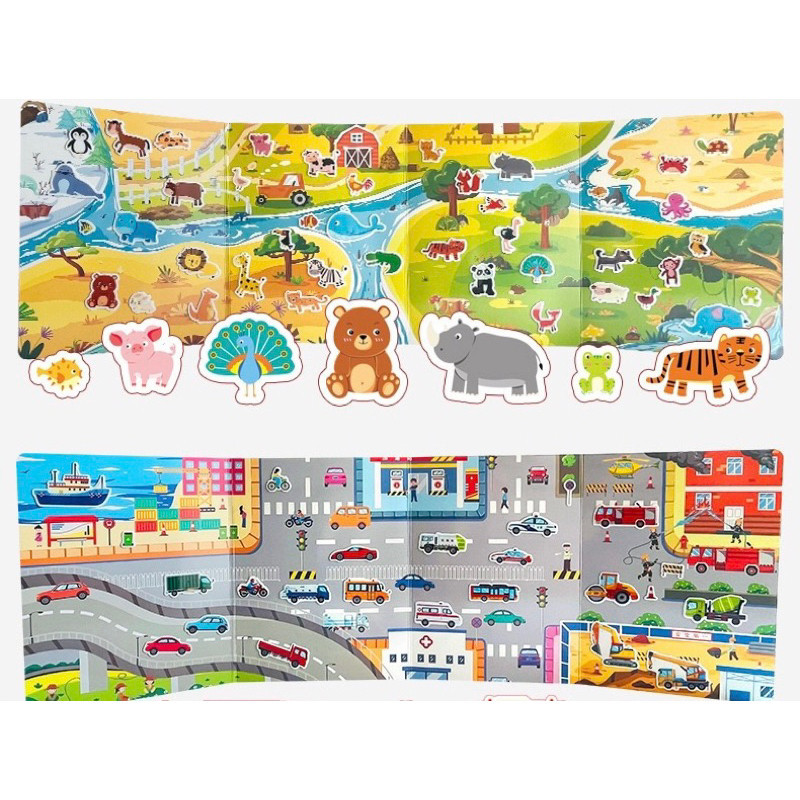 Đồ chơi sticker bóc dán tái sử dụng được nhiều lần, sticker khủng long ...