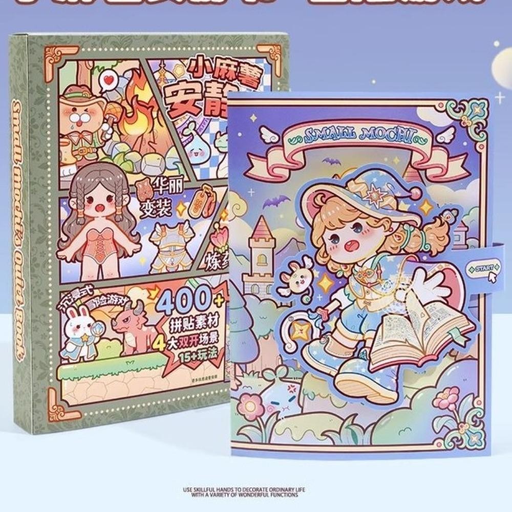 Sách dán HIGHVIEWLS, Trang trí Kpop Chất liệu DIY Tạp chí giấy Washi, Ins PET Chất liệu hoạt hình Nhãn dán trang trí