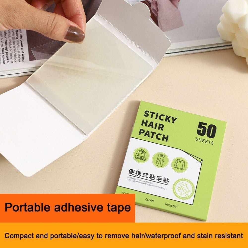 SAIA 50 Tờ Miếng Dán Tóc Dính, Mini Xé Quần Áo Lint Tẩy, Giấy Dán Di Động Thú Cưng Tẩy Lông Con Lăn Loại Bỏ Bụi