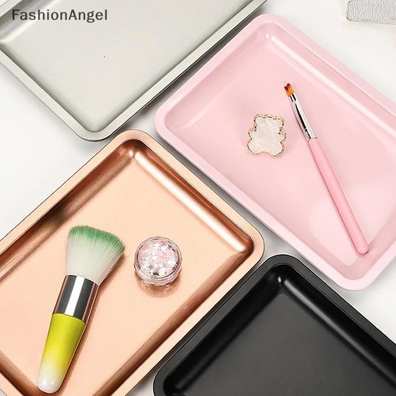 Fashionangel Thép không gỉ Khay đựng mỹ phẩm Khay đựng đồ trang sức Tấm bác sĩ Khay phẫu thuật Máy tính để bàn Dụng cụ lưu trữ kim loại Fack Nail Art Tray VN