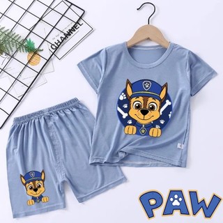 PAW Patrol Trẻ Em Quần Short Tay Ngắn Bộ Mỏng Nhà Áo Thun Thoải Mái Vải Mềm Hoạt Hình Bé Trai Và Bé Gái Bộ Đồ Ngủ