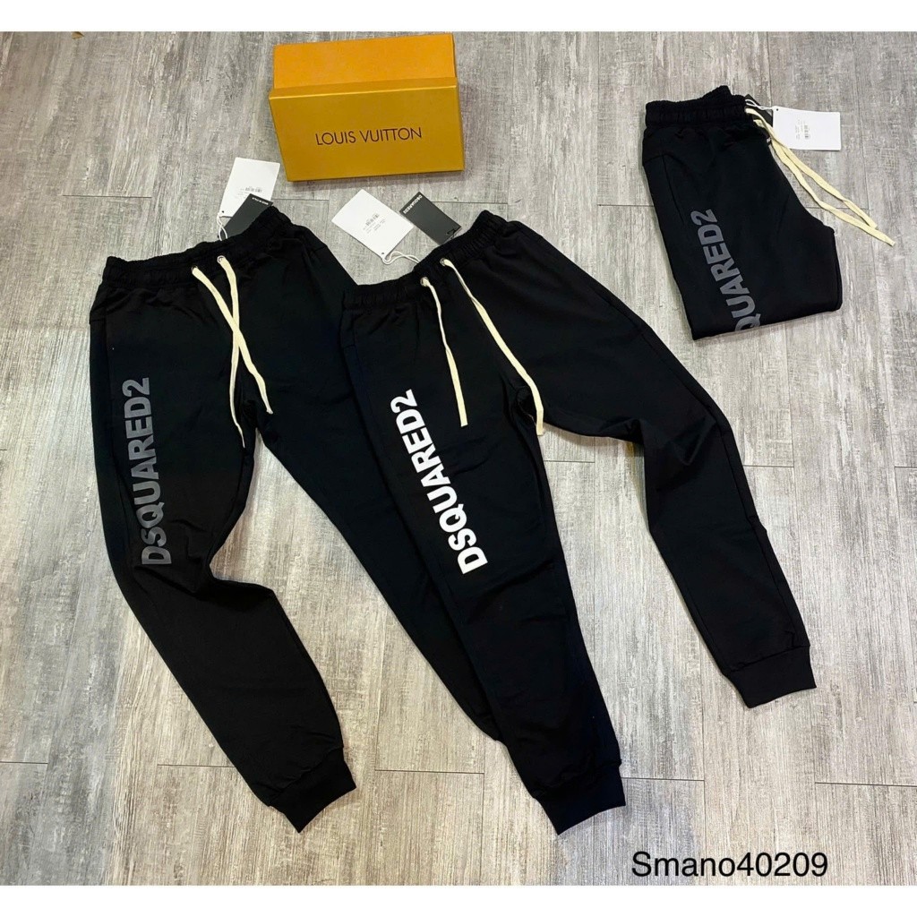 Quần Jogger In Chữ DSQ Dọc KCloset Quần Thể Thao Chất Nỉ Dày Dặn Dáng Rộng Nam Nữ NA502