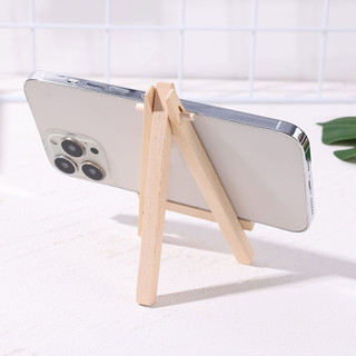 [Đến 3-5 ngày] Chân đế ba chân bằng gỗ Mini có thể gập lại để trưng bày nghệ thuật cho trẻ em | Giá đỡ điện thoại di động / máy tính bảng, Giá đỡ máy tính để bàn bằng gỗ nguyên khối cho tranh thủ công 7-15cm