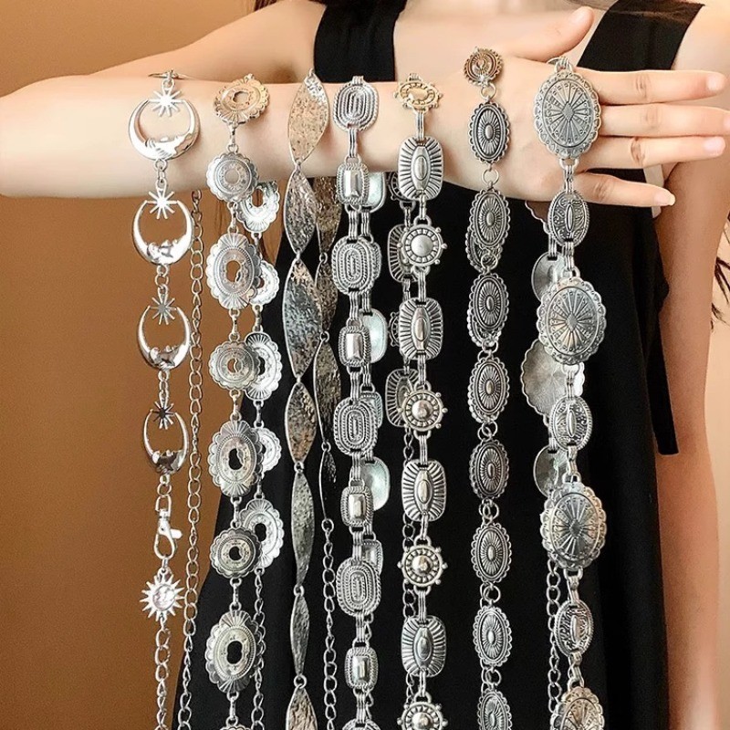 Thắt lưng nơ cổ điển màu bạc - Thời trang cho nữ