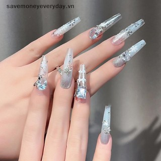 [savemoneyeveryday] 5 Cái Móng Tay Zircon Trong Suốt Lấp Lánh Sáng Bóng Rõ Ràng Đáy Mũi Nhọn Pha Lê 3d Tự Làm Trang Trí Làm Móng Tay Accessorie [vn]