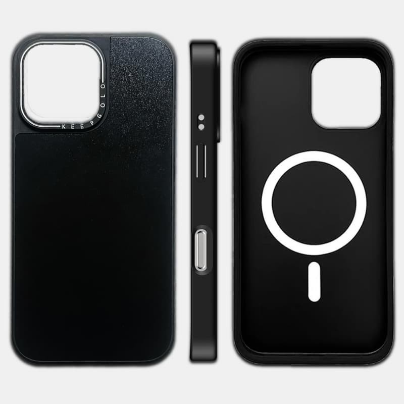Ốp lưng iPhone hút từ tính KEEPGOLO X Matte Black Frame IPhone 16 / 15 / 14 / 13 Pro Max 16 / 15 / 14 Plus có Logo khắc hộp