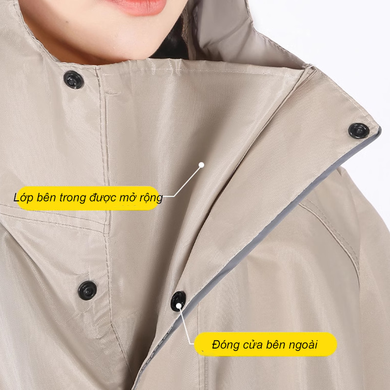 Áo mưa xe máy，Không thấm nước và thoáng khí，Siêu bền nhẹ gọn，Thiết Kế Bít Kín Toàn Thân