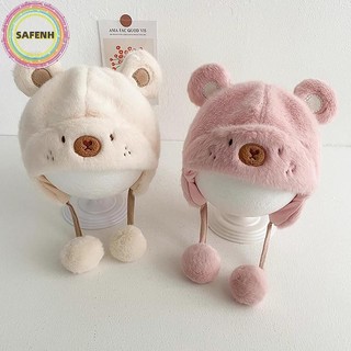 SAFENH Capybara Mùa Đông Ấm Áp Trẻ Em Bé Gái Bé Trai Mũ Len Viền Mũ Len Có Len Mũ Bảo Vệ Tai Mềm Mại Sơ Sinh Bonnet VN