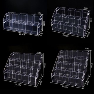 Hộp đựng bút đánh dấu DELMERHOME, Kệ trưng bày văn phòng phẩm trong suốt 2 / 3 / 4 / 5 lớp, Hộp đựng cọ trang điểm sáng tạo tiết kiệm không gian Acrylic đơn giản Thẩm mỹ viện
