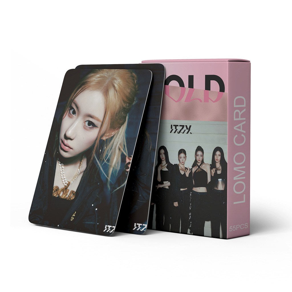 55 Chiếc ITZY GOLD Lomo Cards Algorhythm Album Photocards Lia Yuna Yeji Ryujin Chaeryeong Bưu Thiếp YM