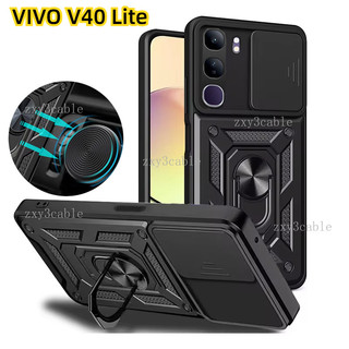 Ốp Lưng Cho Vivo V40 V50 Lite Y200 Y19S 5G 4G 2024 Trượt Bảo Vệ Ống Kính Máy Ảnh Cho V40Lite VivoY200 VivoY19S Y19SPro V50Lite Vỏ Điện Thoại Giáp Chống Sốc Giá Đỡ Xe Từ Tính