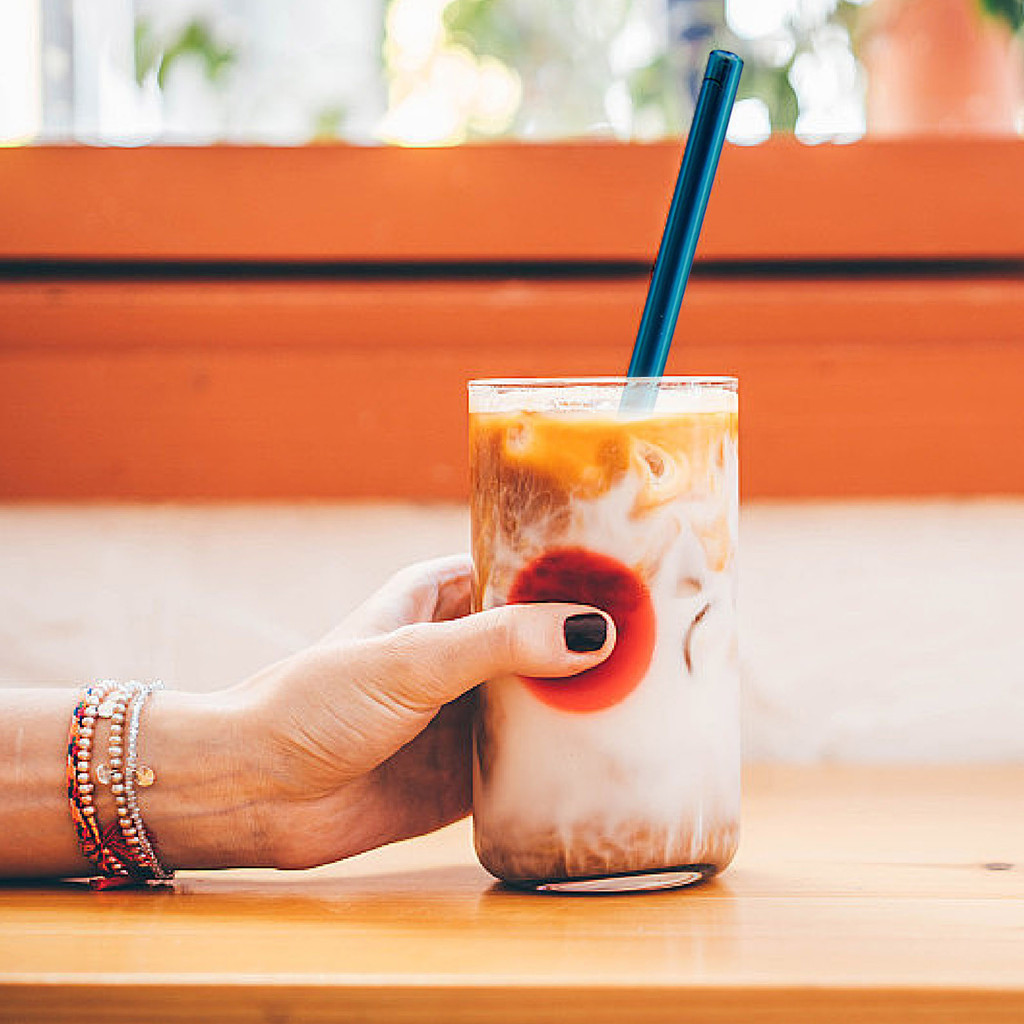 Ống hút thủy tinh Ống hút thủy tinh trong suốt Uống nước có thể tái sử dụng cho đồ uống lạnh và nóng Ống hút 7.1 inch (18cm)