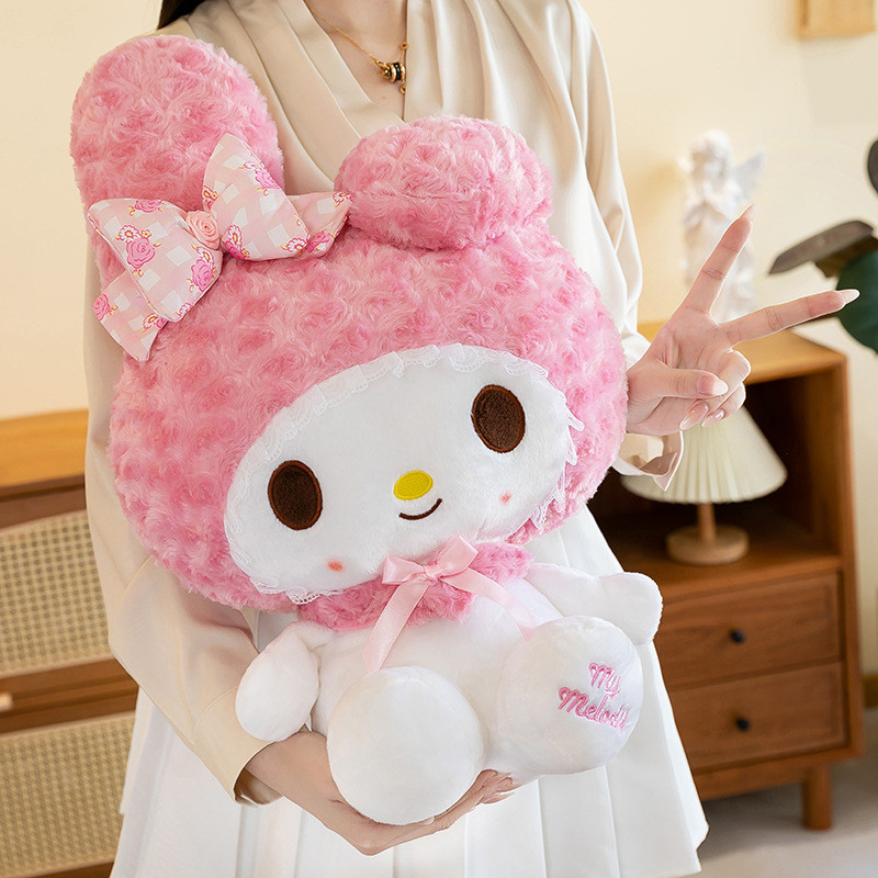 Dễ Thương Trái Tim Nữ Tính Màu Hồng Giai Điệu Búp Bê Hoạt Hình Đồ Chơi Nhồi Bông Lớn