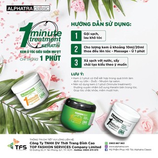 Kem ủ tóc 1 Phút Alphatra Classic 1 Minute Treatment with Keratin 1500gr [ TN ]