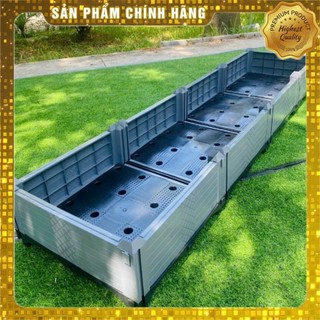 Chậu lắp ghép nhựa HDPE/PP 200x50x23cm: Thẩm mỹ, bền bỉ, dễ lắp đặt, phù hợp mọi cây trồng đô thị.