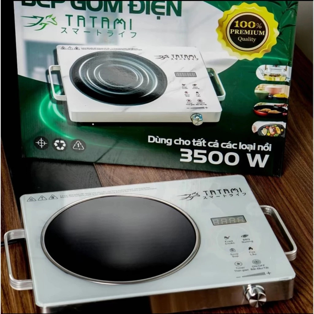 Bếp hồng ngoại Tatami không kén nồi công suất 3500W đa năng, nấu và nướng trực tiếp trên bếp
