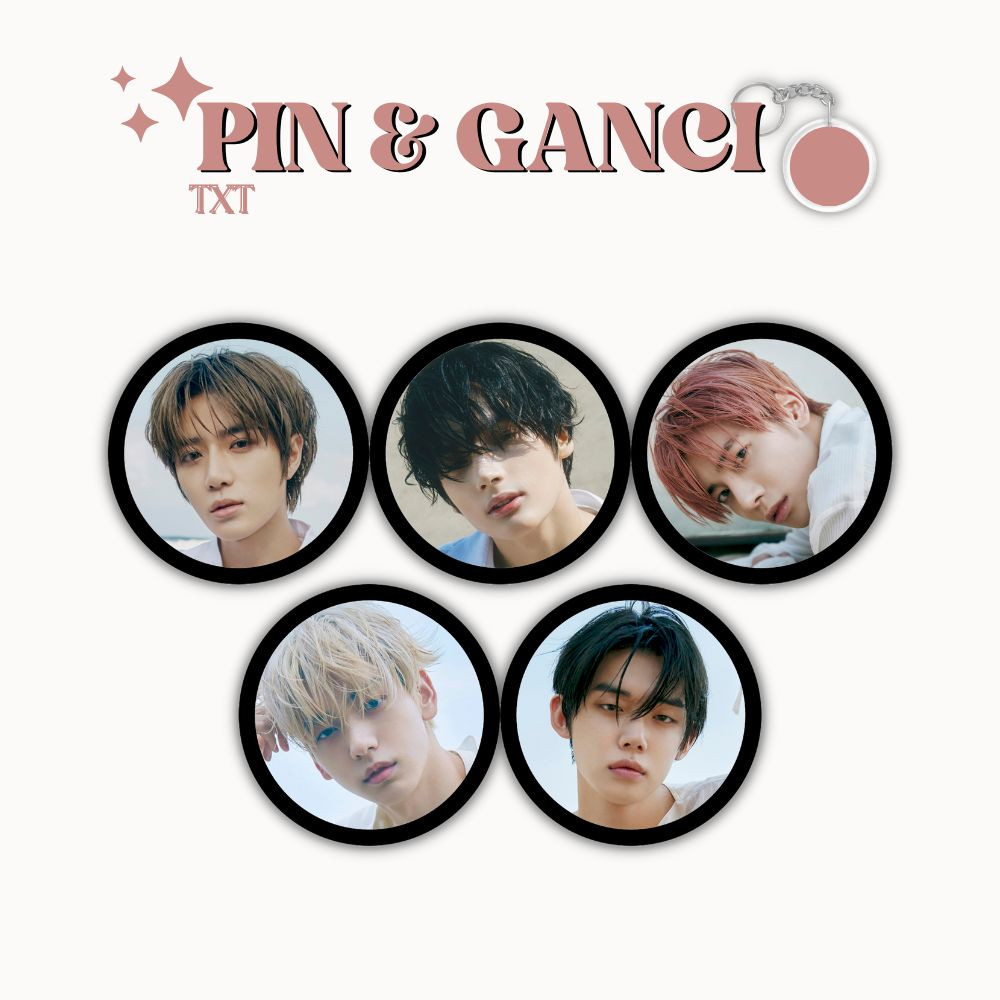 HUY HIỆU TRÒN ⭐️ TXT PIN FREEFALL & TEMPTATION - Kích Thước 58mm - Ghim ...