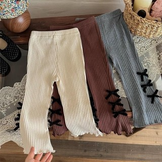 Q29-Quần loe dài gắn nơ cho bé gái size từ 9-34Kg