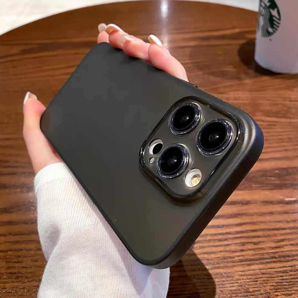 Ốp Điện Thoại TPU Mềm Màu Xám Titan Đơn Giản Cho iPhone 17 Pro Max 17 Air 16 Plus 15 14 13 12 11 Pro Max Vỏ Bảo Vệ Chống Sốc