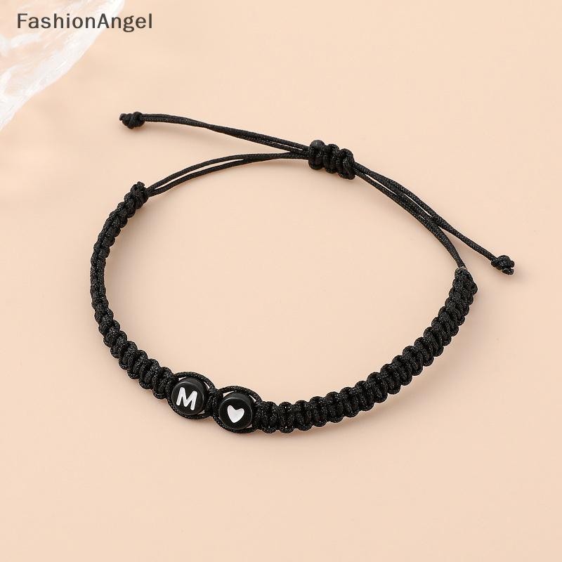 FashionAngel 26 Chữ Cái Vòng Tay Trái Tim Ban Đầu Handmade Có Thể Điều Chỉnh Vòng Tay Tên A-Z Dành Cho Nữ Nam Tình Bạn Trang Sức Quà Tặng VN
