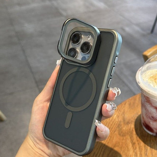 Vỏ kính máy ảnh sang trọng khung mờ tương thích cho iPhone 16 Pro Max 15 14 13 12 11 Pro Max 14 / 15 / 16plus vỏ có từ tính bảo vệ toàn diện ống kính và màn hình của bạn