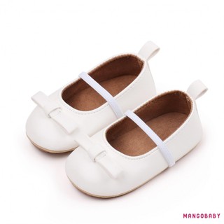 Mg-baby Girl Da PU Đế Bằng Trẻ Sơ Sinh Nơ Walker Cũi Giày Cho Tiệc Lễ Hội Tắm Cho Bé