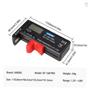 Máy kiểm tra pin ANENG BT-168 PRO Máy kiểm tra loại màn hình kỹ thuật số Máy kiểm tra pin Công cụ chẩn đoán dung lượng pin Máy kiểm tra đa năng Kiểm tra pin nút D C AAA AA