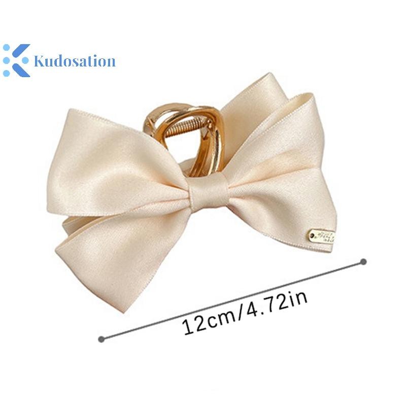 Kudosation Hai Mặt Nơ Kẹp Kẹp Kim Loại Kẹp Tóc Sa Barrette Phụ Kiện Tóc