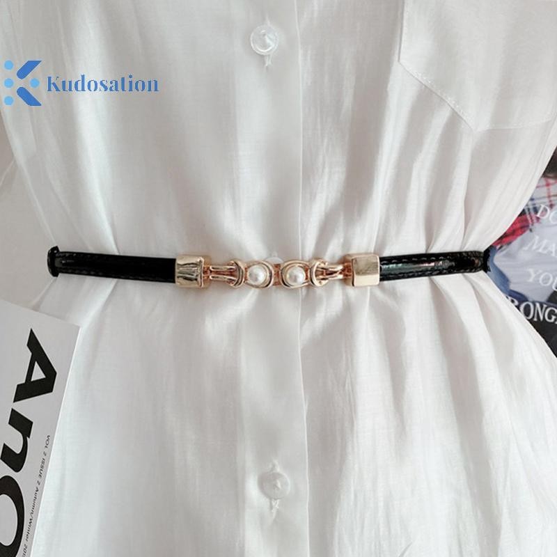 Kudosation Nữ Có Thể Điều Chỉnh Thắt Lưng Mỏng Cho Nữ Thời Trang Thiết Kế Phong Cách Skinny Áo Khoác Đầm Thắt Lưng Nữ