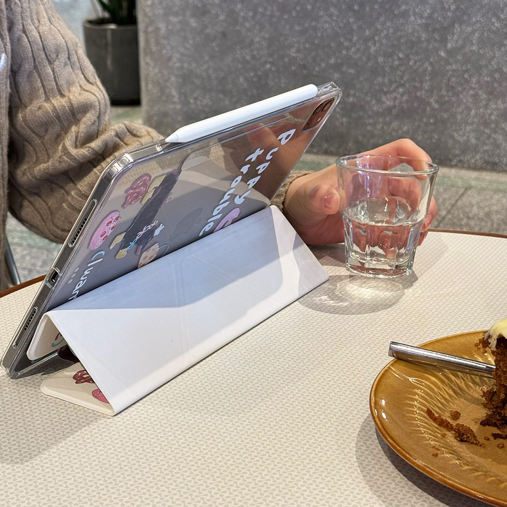 Vỏ Có Thể Tháo Rời Cho Mini6 Mini7 IPad 5 6 7 8 9 10th 11th A16 Air2 Air4 Air5 Air6 10.9 "Pro11 Pro12,9 2018 2020 2021 2022 Air M2 M3 Pro M4 11 13 2024 2025 Hoa Tím