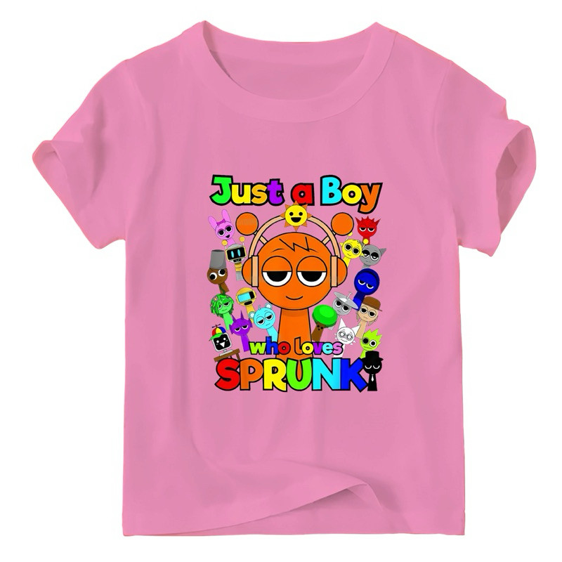 Áo thun Incredibox Sprunki in hình Just A Boy, họa tiết vui nhộn và sáng tạo, hoàn hảo cho trang phục thường ngày mùa hè