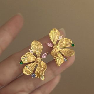 Châu Âu Mỹ Thời Trung Cổ Phong Cách Ngọc Trai Hoa Tua Rua Bông Tai Ánh Sáng Sang Trọng Cao Cấp Thiết Kế Niche Bông Tai Thời Trang Độc Đáo
